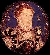 Nicholas Hilliard Miniature of Elizabeth I painting